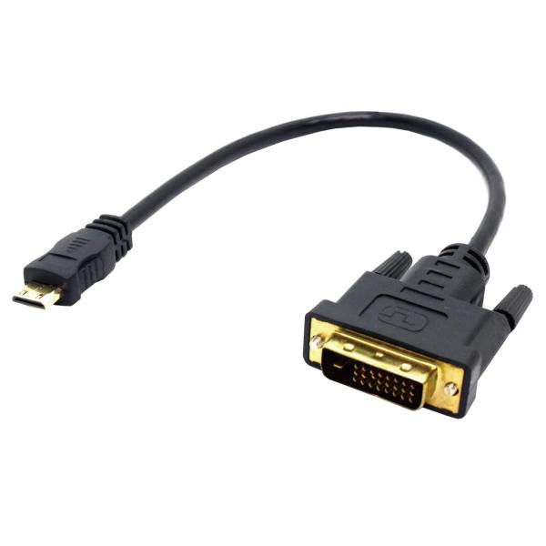 ECOTECT Mini HDMI to DVI ケーブル 30cm、 ミニHDMI(オス) to ...