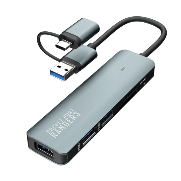 エアリア ROCKETPORT RANGERS USB Type-C 変換付属 USB Hub US...