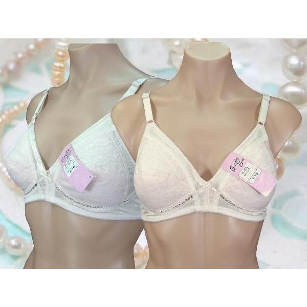 アンダーメッシュのノンワイヤー　リラックスブラジャー　ピンク　Ｂ７５　Ｚ A12