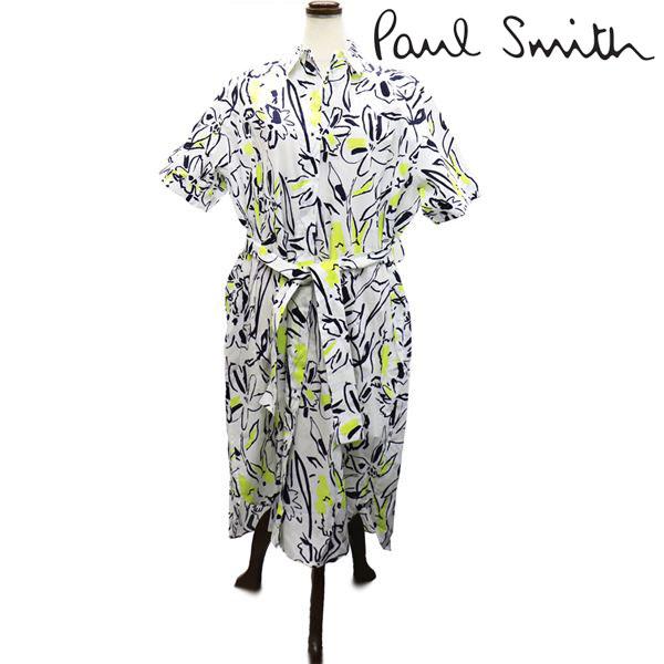 GWセール ポールスミス ワンピース レディース Paul Smith シャツワンピース ホワイト×...