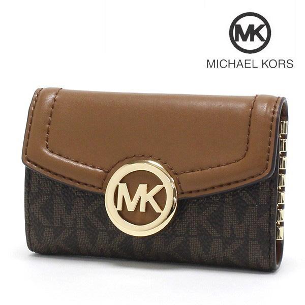 マイケルコース キーケース レディース MICHAEL KORS BROWN シグネチャー ブラウン...