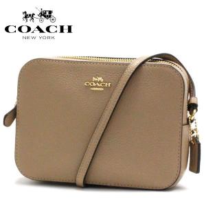 コーチ ショルダーバッグ レディース COACH ミニ カメラ バッグ ラグジュアリー ペブルド レザー トープ ベージュ系 87734 IMTAU