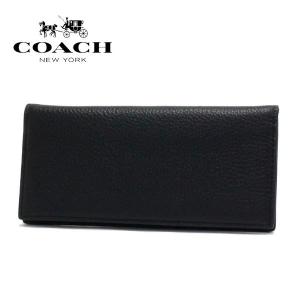 コーチ 二つ折り長財布 メンズ COACH Wallet ブラック 91807 QB/BK