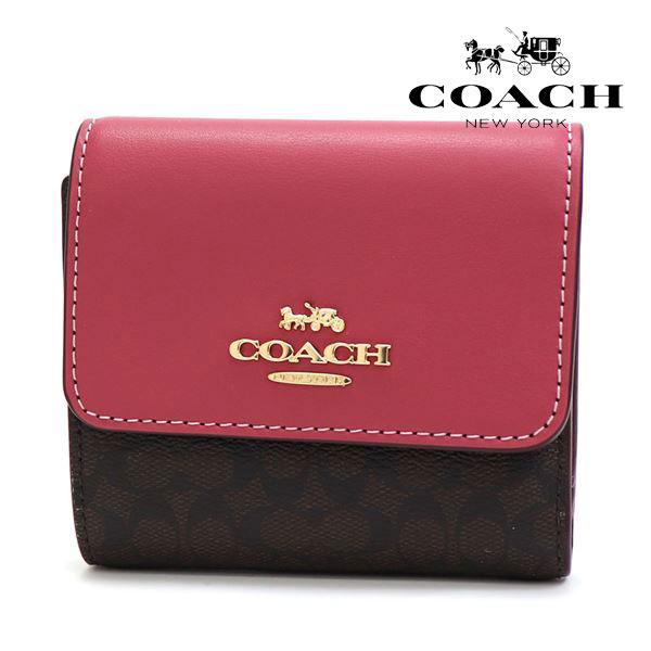 コーチ 三つ折り財布 レディース COACH Wallet スモール ウォレット シグネチャー PV...