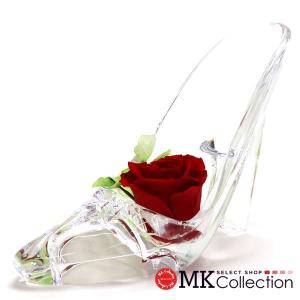 ギフトフラワー プリザーブドフラワー アクリルハイヒール レディース メンズ Preserved Flower プチギフト クリア×レッド PZ822CR｜mkcollection