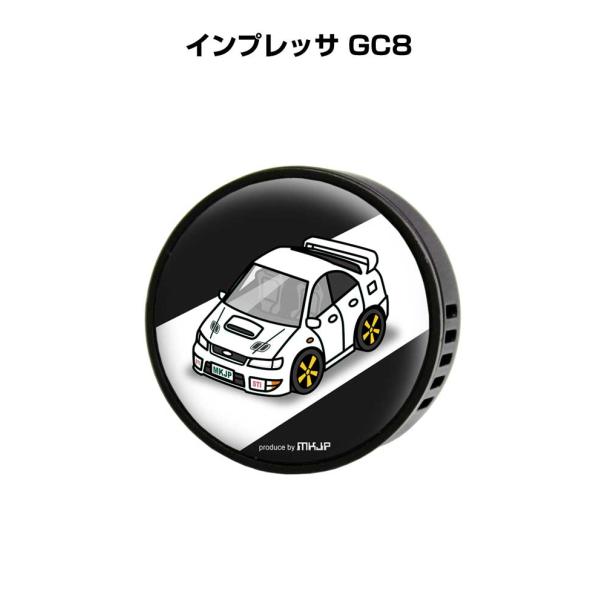 芳香剤 車 エアコン吹き出し口 エアコン 車好き 消臭 インプレッサ GC8 （フレーバー1個付き）