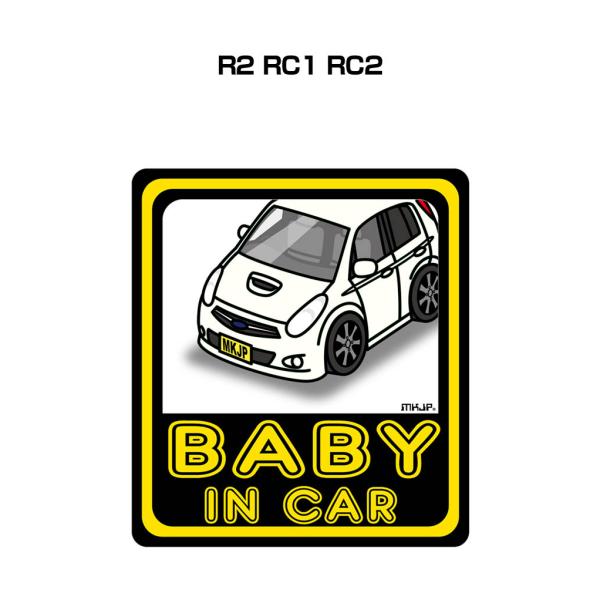 MKJP BABY IN CARステッカー 2枚入り スバル R2 RC1 RC2 ゆうメール送料無...
