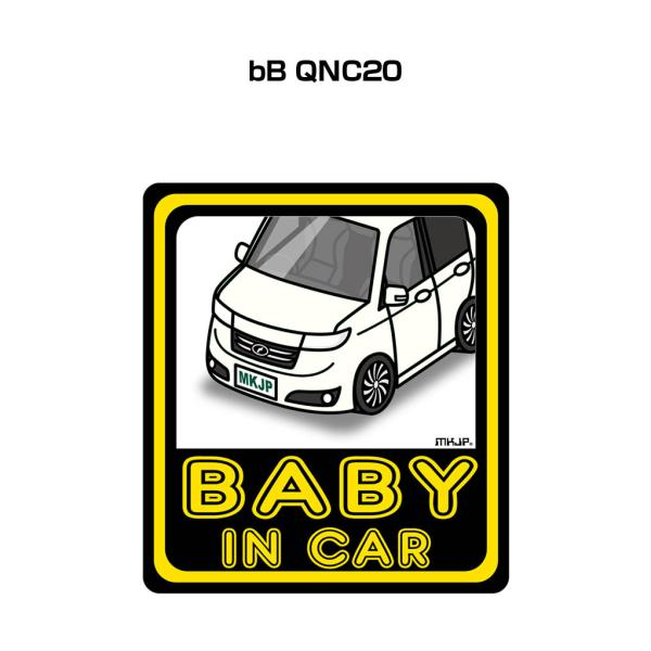 MKJP BABY IN CARステッカー 2枚入り トヨタ bB QNC20 ゆうメール送料無料