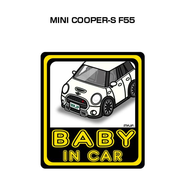 MKJP BABY IN CARステッカー 2枚入り 外車 MINI COOPER-S F55 ゆう...