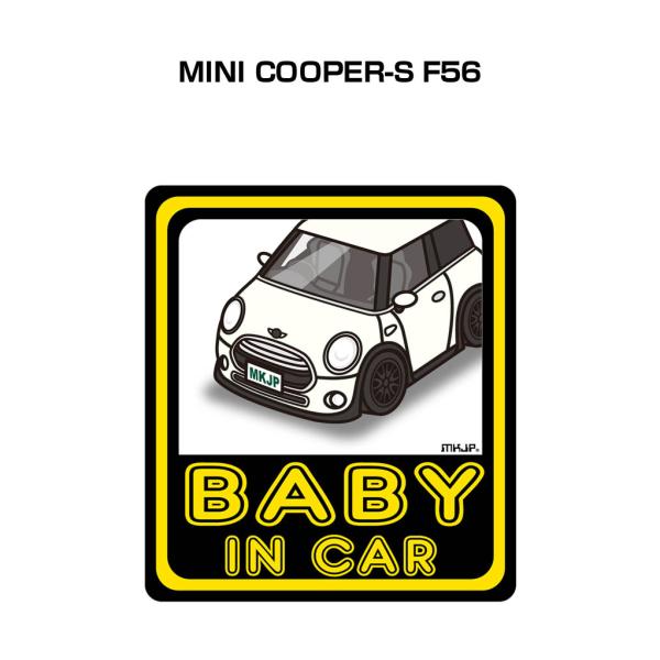 MKJP BABY IN CARステッカー 2枚入り 外車 MINI COOPER-S F56 ゆう...