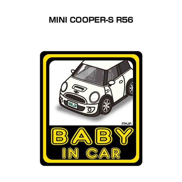 MKJP BABY IN CARステッカー 2枚入り 外車 MINI COOPER-S R56 ゆう...
