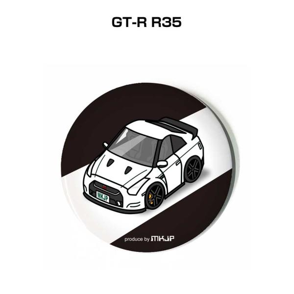 缶バッジ キーホルダー 丸型 31mm 54mm 車 車好き GT-R R35 ゆうパケット送料無料