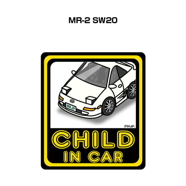 MKJP CHILD IN CARステッカー 2枚入り トヨタ MR-2 SW20 ゆうメール送料無...