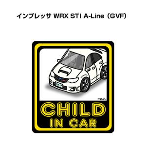 MKJP CHILD IN CARステッカー 2枚入り スバル インプレッサ WRX STI A-Line GVF ゆうメール送料無料