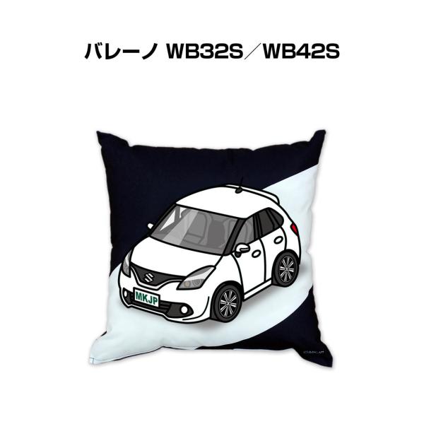 クッション 車好き プレゼント 車 誕生日 男性 腰痛 スズキ バレーノ WB32S／WB42S 送...