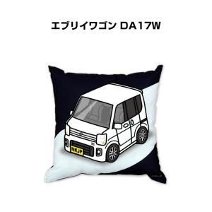 クッション 車好き プレゼント 車 誕生日 彼氏 イベント クリスマス 男性 腰痛 かっこいい スズキ エブリイワゴン DA17W 送料無料｜mkjp