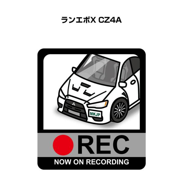 MKJP ドラレコステッカー 2枚入り ミツビシ ランエボX CZ4A ゆうメール送料無料