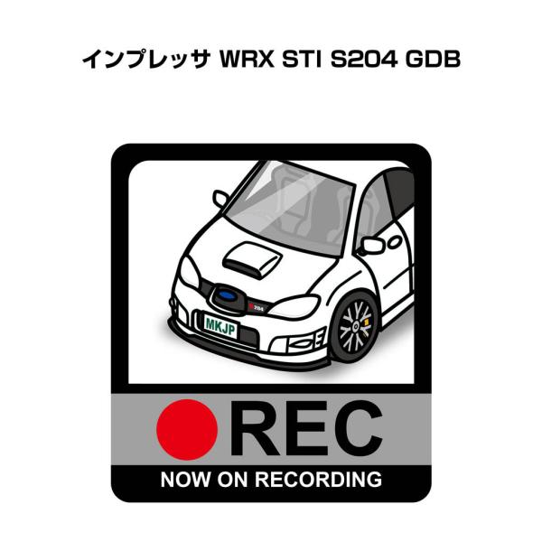 MKJP ドラレコステッカー 2枚入り スバル インプレッサ WRX STI S204 GDB ゆう...