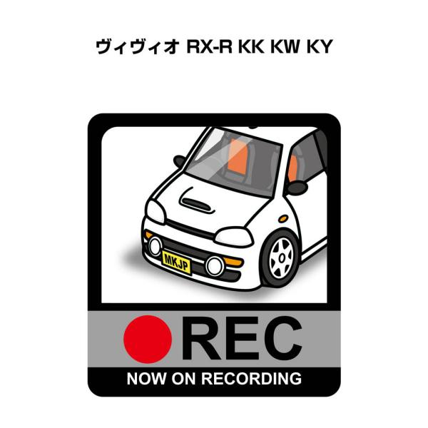 MKJP ドラレコステッカー 2枚入り スバル ヴィヴィオ RX-R KK KW KY ゆうメール送...