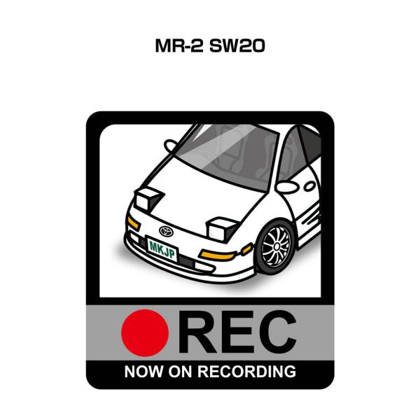 MKJP ドラレコステッカー 2枚入り トヨタ MR-2 SW20 ゆうメール送料無料