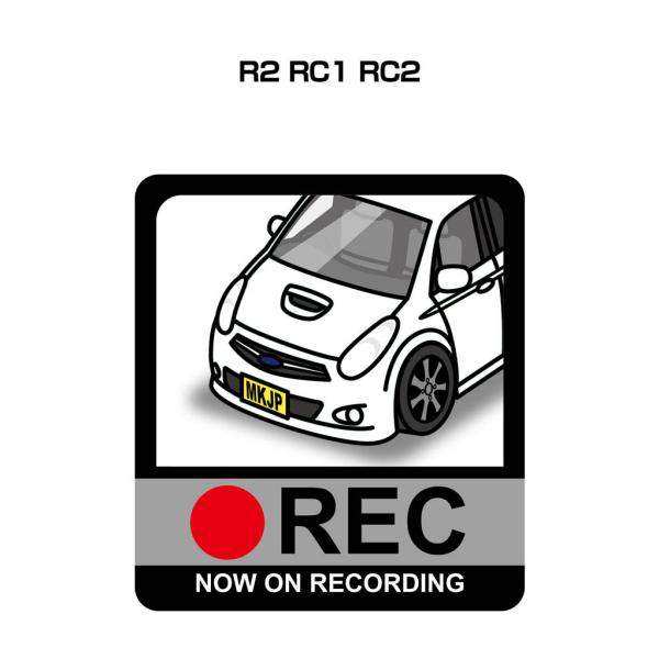 MKJP ドラレコステッカー 2枚入り スバル R2 RC1 RC2 ゆうメール送料無料