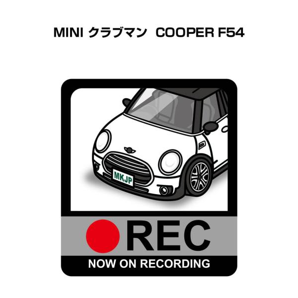 MKJP ドラレコステッカー 2枚入り 外車 MINI クラブマン COOPER F54 ゆうメール...