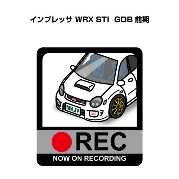 MKJP ドラレコステッカー 2枚入り スバル インプレッサ WRX STI GDB 前期 ゆうメー...