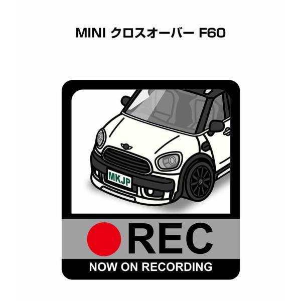 MKJP ドラレコステッカー 2枚入り 外車 MINI クロスオーバー F60  ゆうメール送料無料