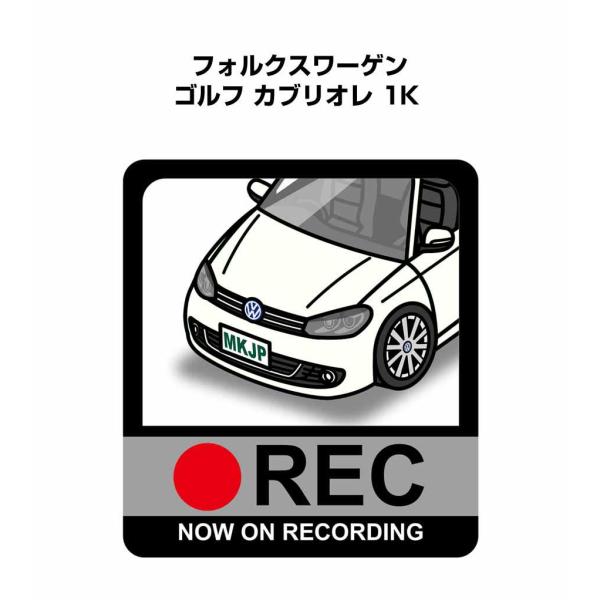 MKJP ドラレコステッカー 2枚入り 外車 フォルクスワーゲン ゴルフ カブリオレ 1K  ゆうメ...