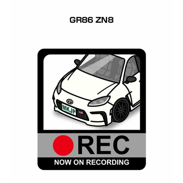 MKJP ドラレコステッカー 2枚入り トヨタ GR86 ZN8  ゆうメール送料無料