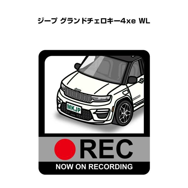 MKJP ドラレコステッカー 2枚入り 外車 ジープ グランドチェロキー4xe WL  ゆうメール送...