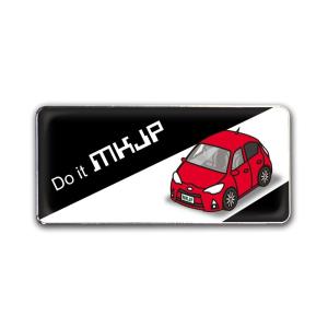 MKJP エンブレム 2個入り トヨタ アクアNHP10 ベース：ブラック 車カラー：レッド ゆうメ...