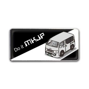 MKJP エンブレム 2個入り トヨタ ハイエースTHR200V中期 ベース：ブラック 車カラー：シ...