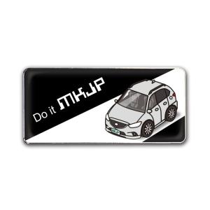 MKJP エンブレム 2個入り マツダ アテンザワゴン GJ ベース：ブラック 車カラー：シルバー ...