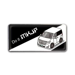 MKJP エンブレム 2個入り ニッサン エルグランド E52 ベース：ブラック 車カラー：ホワイト...