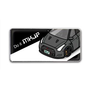 MKJP エンブレム 2個入り ニッサン GT-R R35 ベース：ブラック フロントアップ 車カラ...