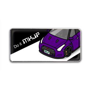 MKJP エンブレム 2個入り ニッサン GT-R R35 ベース：ブラック フロントアップ 車カラ...