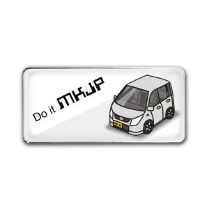 MKJP エンブレム 2個入り マツダ AZワゴン MJ23S ベース：ホワイト 車カラー：シルバー...