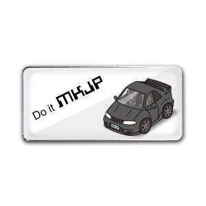 MKJP エンブレム 2個入り ニッサン スカイラインGT-R R33 ベース：ホワイト 車カラー：...