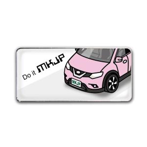 MKJP エンブレム 2個入り ニッサン エクストレイル T32 ベース：ホワイト フロントアップ ...