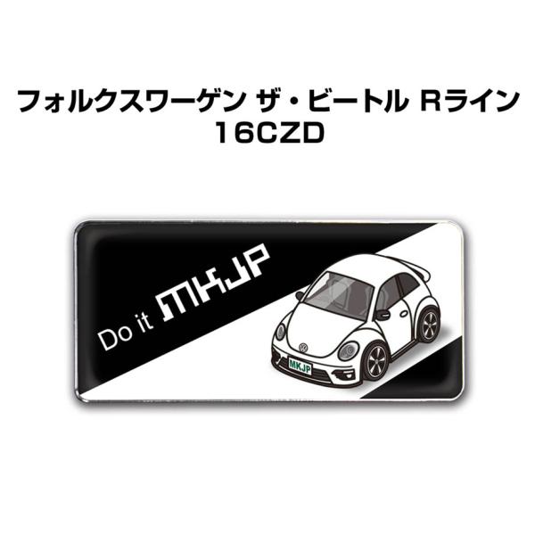 MKJP 車種別エンブレム 2個入り　H25mm×W55mm 外車 フォルクスワーゲン ザ・ビートル...