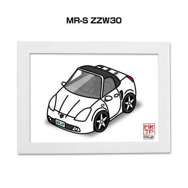 MKJP イラストA5 フレーム付き トヨタ MR-S ZZW30 ゆうメール送料無料