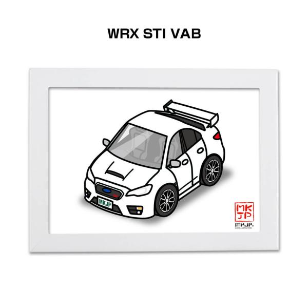 MKJP イラストA5 フレーム付き スバル WRX STI VAB ゆうメール送料無料