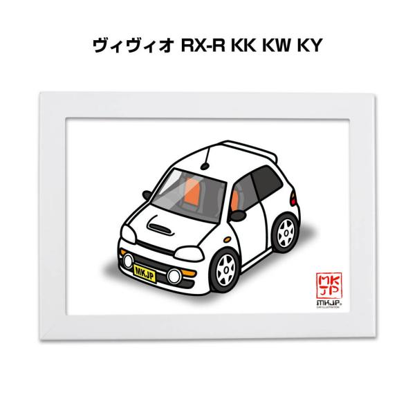 MKJP イラストA5 フレーム付き スバル ヴィヴィオ RX-R KK KW KY ゆうメール送料...