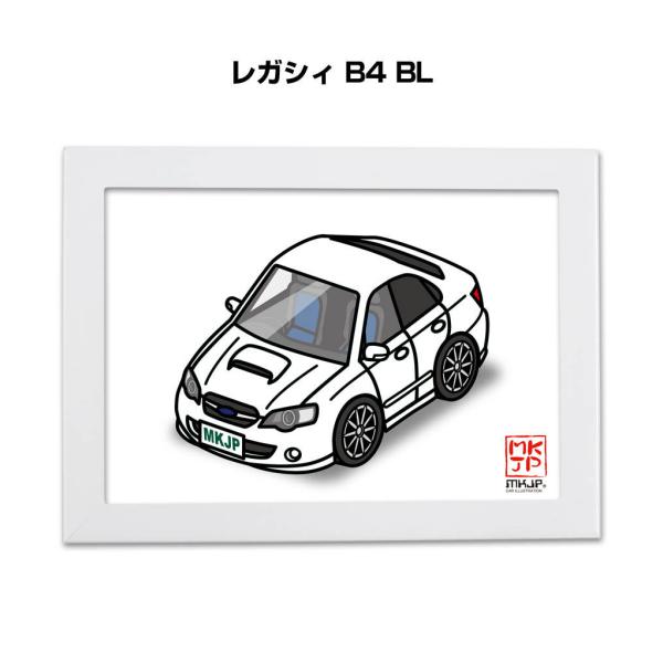 MKJP イラストA5 フレーム付き スバル レガシィ B4 BL ゆうメール送料無料