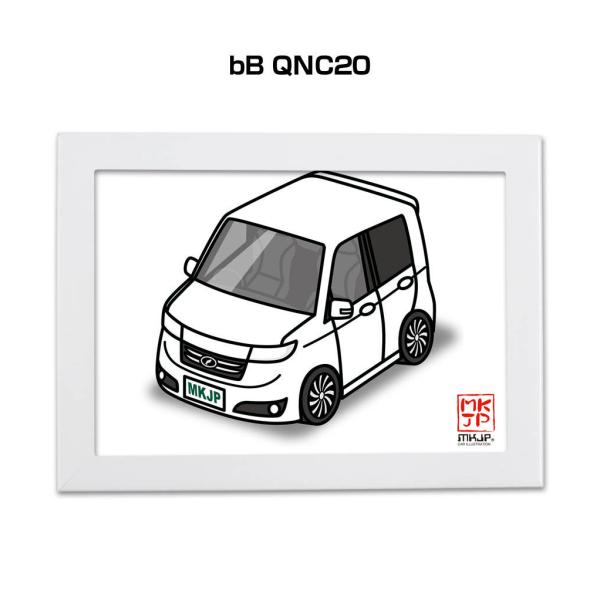 MKJP イラストA5 フレーム付き トヨタ bB QNC20 ゆうメール送料無料