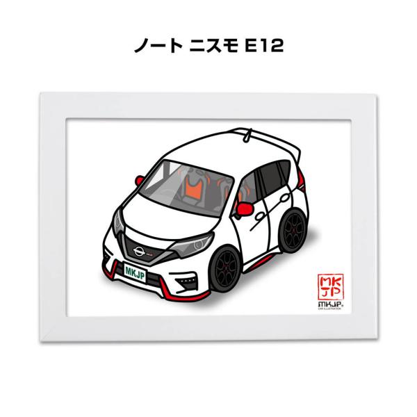 MKJP イラストA5 フレーム付き ニッサン ノート ニスモ E12 ゆうメール送料無料