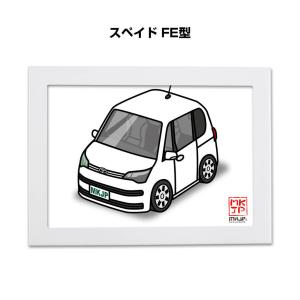 MKJP イラストA5 フレーム付き トヨタ スペイド FE型 ゆうメール送料無料｜mkjp