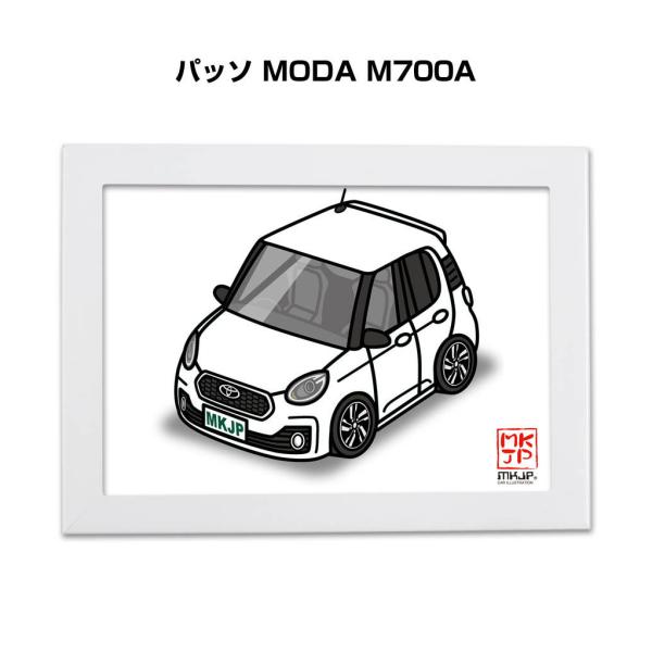 MKJP イラストA5 フレーム付き トヨタ パッソ MODA M700A ゆうメール送料無料