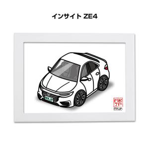 MKJP イラストA5 フレーム付き ホンダ インサイト ZE4 - 最安値